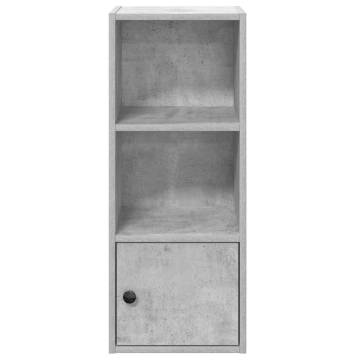 Stylish Concrete Grey Bookcase - 31x24x77 cm Engineered Wood