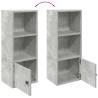 Stylish Concrete Grey Bookcase - 31x24x77 cm Engineered Wood