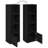 Stylish Black Oak Bookcase - 31x24x102 cm Engineered Wood