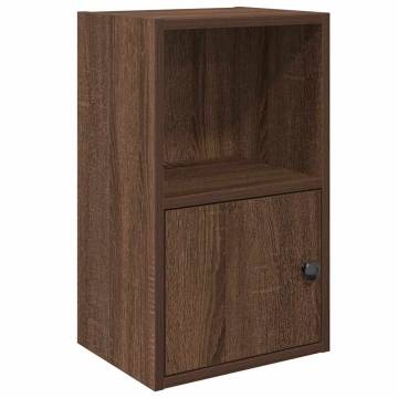 Stylish Brown Oak Bookcase - Engineered Wood, 31x24x52 cm