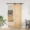 Sliding Door with Hardware Set - Solid Pine | Hipo Market