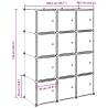 Storage Cube Organiser with Hanging Rods - Versatile & Durable