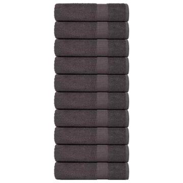 Hand Towels 10 pcs Anthracite 50x100 cm | 100% Cotton