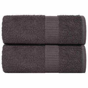 Washcloths 2 pcs Anthracite 100% Cotton - Buy Now | HipoMarket