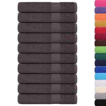 Sauna Towels 10 pcs Anthracite 80x200 cm 100% Cotton - HipoMarket