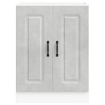 Kalmar Concrete Grey Sink Base Cabinet - 60x46x81.5 cm