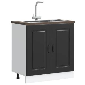 Sink Base Cabinet Kalmar Black - Stylish & Durable Storage