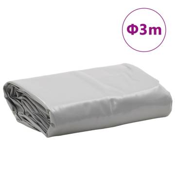 Heavy-Duty Tarpaulin Grey Ø 3m - 650 g/m² | Hipo Market