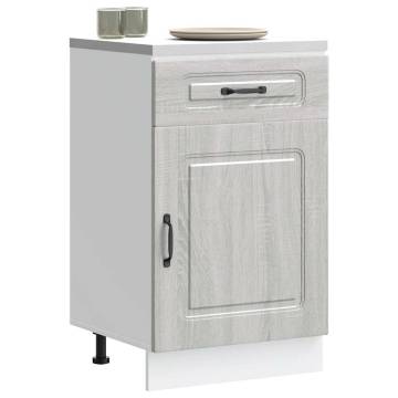 Kalmar Grey Sonoma Kitchen Base Cabinet - Ample Storage Space