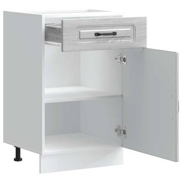 Kalmar Grey Sonoma Kitchen Base Cabinet - Ample Storage Space