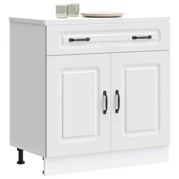 Kalmar White Kitchen Base Cabinet - Ample Storage & Durable Design