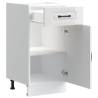 Kalmar High Gloss White Kitchen Base Cabinet - Optimised Storage