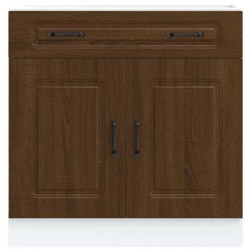 Kalmar Brown Oak Kitchen Base Cabinet - Durable & Stylish Storage