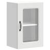 Kalmar White Kitchen Wall Cabinet with Glass Door | Hipo Market