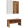  Hallway Furniture Set Old Wood Engineered Wood Colour old wood 