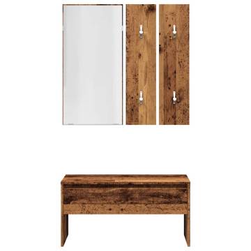 Hallway Furniture Set - Old Wood Engineered Wood | Hipomarket