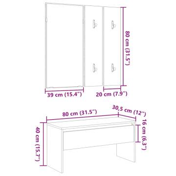 Hallway Furniture Set - Old Wood Engineered Wood | Hipomarket