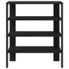 Elegant Black Shoe Rack - 61x32x70 cm Engineered Wood