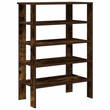 Shoe Rack Smoked Oak - Space-Saving Storage Solution