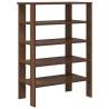 Brown Oak Shoe Rack - Engineered Wood, 61x32x87.5 cm