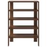 Brown Oak Shoe Rack - Engineered Wood, 61x32x87.5 cm