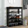 Shoe Rack Black 80x30x98 cm | Stylish & Durable Storage