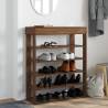 Elegant Brown Oak Shoe Rack - 80x30x98 cm | Hipomarket