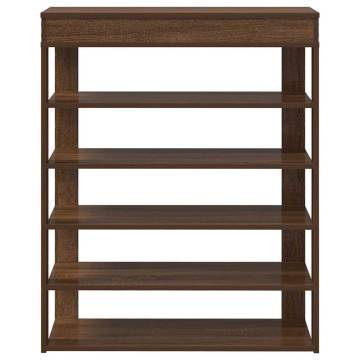 Elegant Brown Oak Shoe Rack - 80x30x98 cm | Hipomarket