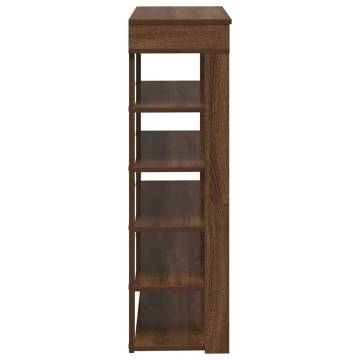 Elegant Brown Oak Shoe Rack - 80x30x98 cm | Hipomarket