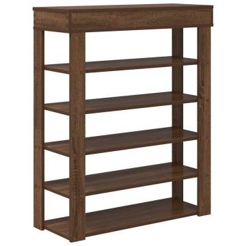 Elegant Brown Oak Shoe Rack - 80x30x98 cm | Hipomarket