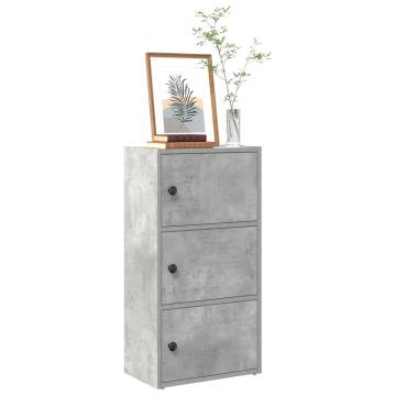 Stylish Concrete Grey Bookcase – 40x24x77 cm | HipoMarket