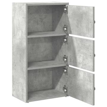 Stylish Concrete Grey Bookcase – 40x24x77 cm | HipoMarket