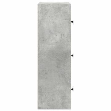 Stylish Concrete Grey Bookcase – 40x24x77 cm | HipoMarket