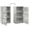 Stylish Concrete Grey Bookcase – 40x24x77 cm | HipoMarket