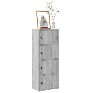 Stylish Grey Sonoma Bookcase - 40x24x102 cm Engineered Wood