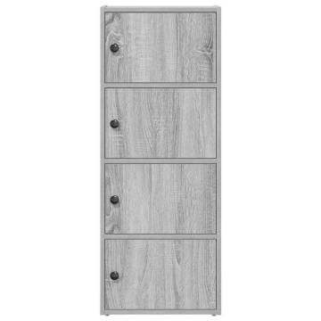 Stylish Grey Sonoma Bookcase - 40x24x102 cm Engineered Wood