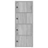 Stylish Grey Sonoma Bookcase - 40x24x102 cm Engineered Wood