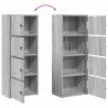 Stylish Grey Sonoma Bookcase - 40x24x102 cm Engineered Wood