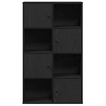 Stylish Black Oak Bookcase - 60x24x101.5 cm | HipoMarket