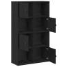 Stylish Black Oak Bookcase - 60x24x101.5 cm | HipoMarket