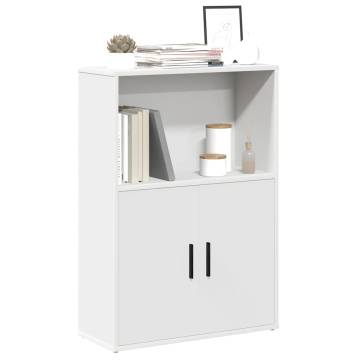 Stylish White Bookcase 60x24x85 cm | Durable Engineered Wood