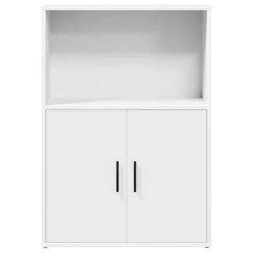 Stylish White Bookcase 60x24x85 cm | Durable Engineered Wood