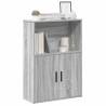 Stylish Grey Sonoma Bookcase - 60x24x85 cm - Durable Design