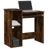  Desk with Shelves Smoked Oak 84x40x78 cm Engineered Wood Colour smoked oak 