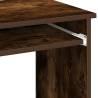 Desk with Shelves Smoked Oak - Versatile & Durable | HipoMarket