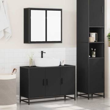 2 Piece Black Bathroom Furniture Set | Stylish & Durable