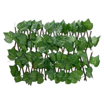 Expandable Artificial Grape Leaf Trellis - Green 180x20 cm