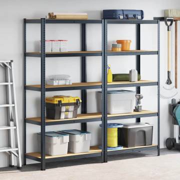 5-Layer Storage Shelves - Anthracite Steel & Engineered Wood