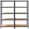 5-Layer Storage Shelves - Anthracite Steel & Engineered Wood