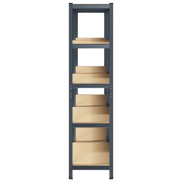 5-Layer Storage Shelves - Anthracite Steel & Engineered Wood